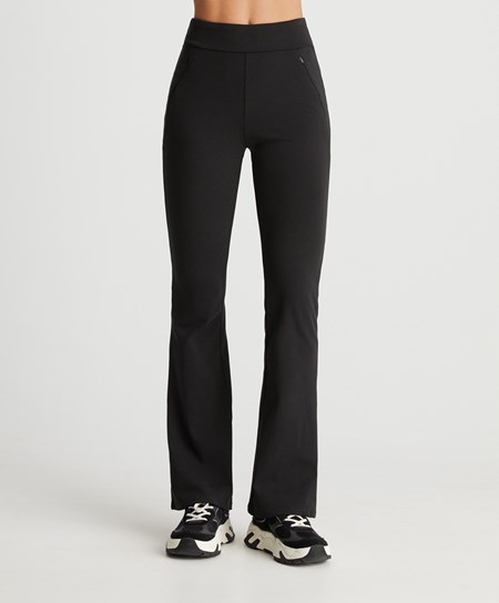 Black Oysho Warm Flare Trousers | CRKJ43752