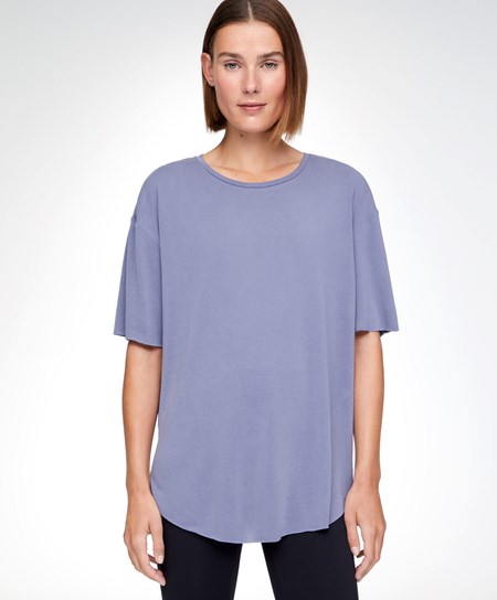 Blue Oysho Modal Short-sleeved T-shirt | OGQW85219