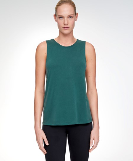 Bottle Oysho Modal Open Back Sleeveless T-shirt | MXHY60172