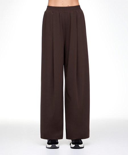 Brown Oysho Light Touch Oversize Straight-leg Trousers | NZVY89274