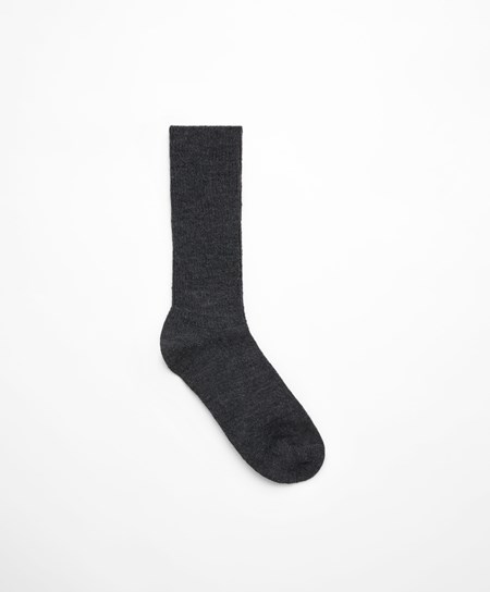 Dark Grey Oysho Alpaca Classic Socks | KQIW69781