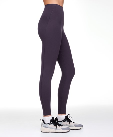 Dark Purple Oysho Compressive Core Control Ankle-length Leggings | DGZQ87432