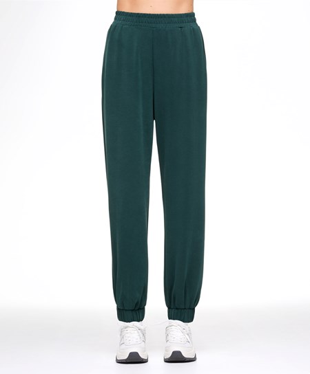 Dark Turquoise Oysho Soft Touch Modal Joggers | TYCR79830