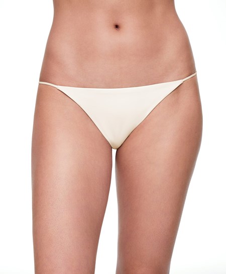 Ecru Oysho Strappy Medium-coverage Bikini Briefs | UVEB60752