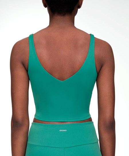 Emerald Green Oysho Comfortlux Strappy Top | UGKE21435