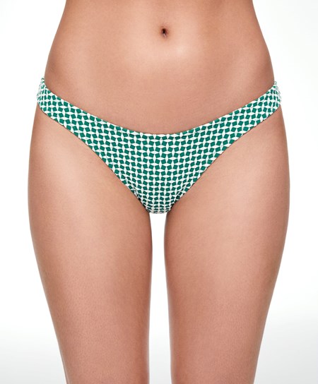 Emerald Green Oysho Mini Geometric Medium-coverage Bikini Briefs | NZIF56714