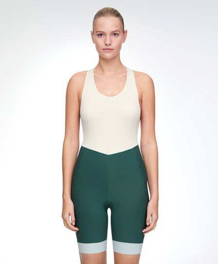 Green Oysho Cycling Short One-piece With Straps | BNYT82615