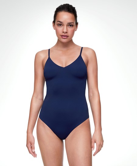 Ink Blue Oysho Triangle Swimsuit | QIFR09523