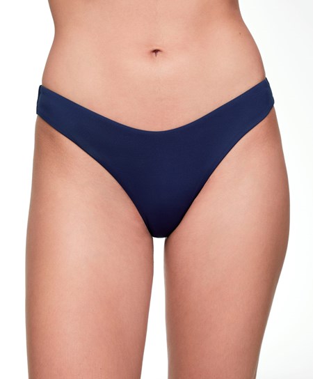 Ink Blue Oysho U-cut Brazilian Bikini Briefs | TORB81902