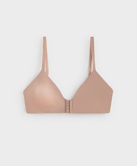 Mid Dusty Pink Oysho Lola Bra With Right Cup | YDFN13025