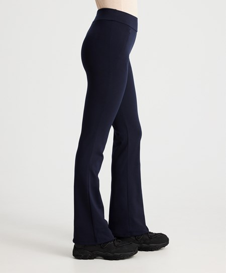 Midnight Blue Oysho Warm Flare Trousers | WSFE38519