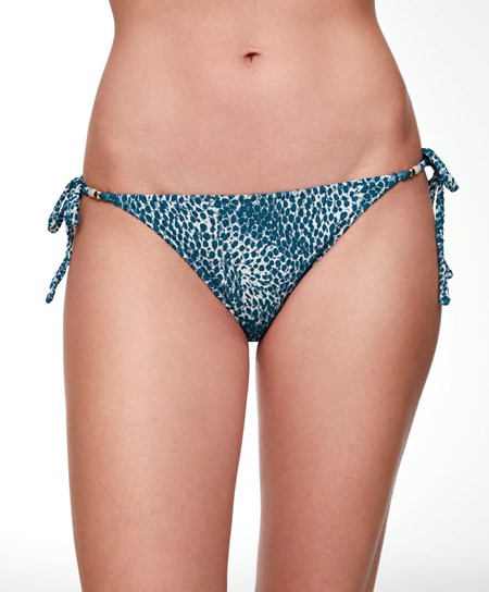 Ocean Oysho Print Medium-coverage Bikini Briefs With Ties | UXNZ95702