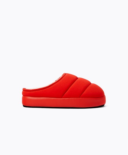 Orange Oysho Padded Nylon Slippers | QWOP19578