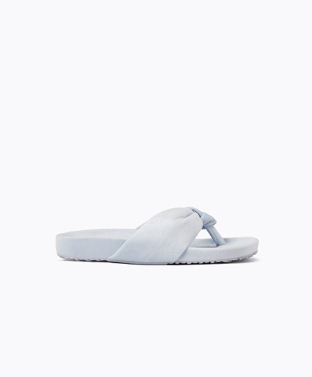 Pale Blue Oysho Slim Knot Sandals | TJYC18907