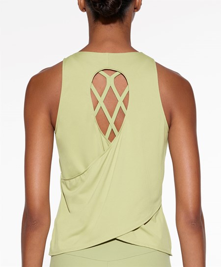 Pale Green Oysho Cross-back Comfortlux T-shirt | MHZN41567