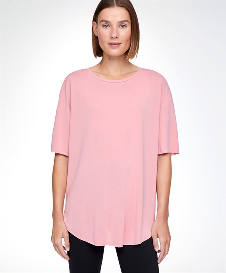 Pink Oysho Modal Short-sleeved T-shirt | YHUW58627