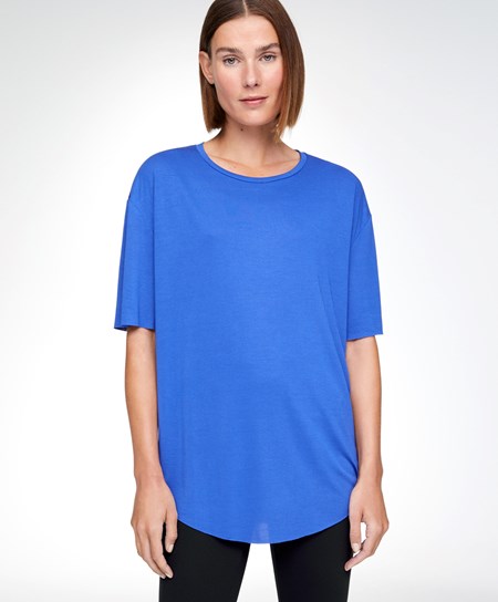 Prussian Blue Oysho Modal Short-sleeved T-shirt | CQBG20518