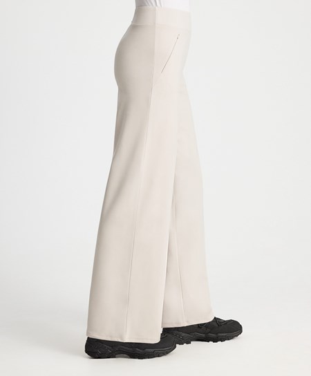 Sand Oysho Warm Straight Trousers | IERQ29461