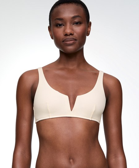 Vanilla Oysho Piqué Halterneck Bikini Top | UWSH51937