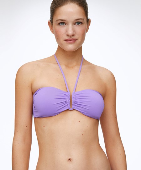 Violet Oysho U-cut Bandeau Bikini Top | IPKW27963