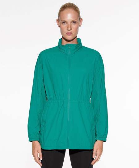 Washed Emerald Oysho Water-repellent Running Jacket | REMW69507