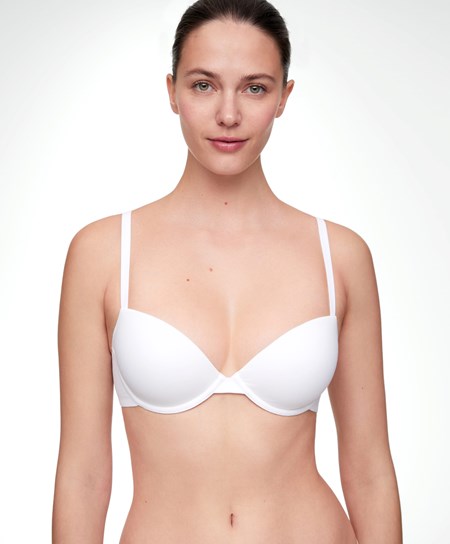 White Oysho Classic Cotton Underwired Bra | QMUD17890