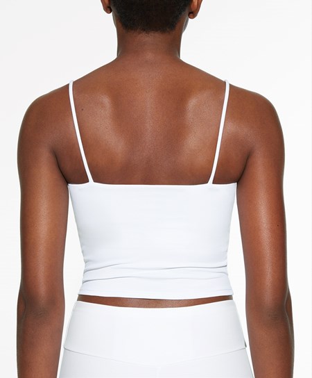 White Oysho Comfortlux Strappy Top | FSYJ59423