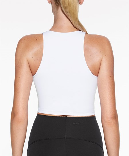 White Oysho Compressive Tank Top | XQME80594