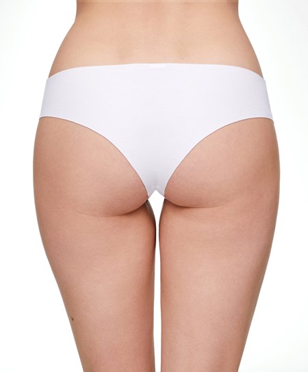 White Oysho Cotton Invisible Brazilian Briefs | ILCF02715