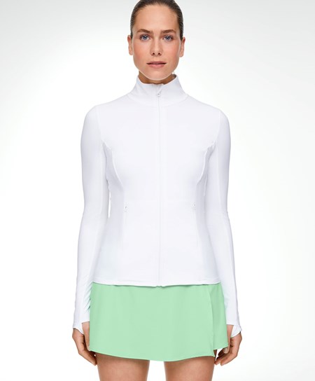 White Oysho Light Warm Running Jacket | MSQE57246