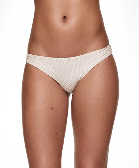 White Oysho Mid-rise Bikini Briefs | CEQS62159